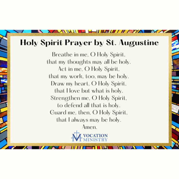 Prayer Card- Holy Spirit Prayer by St. Augustine (Pack of 50) - Image 4
