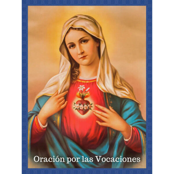 Tarjeta de Oración — Oración del Inmaculado Corazón por las Vocaciones (Paquete de 50) - Imagen 2