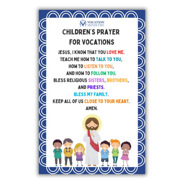 Children's Prayer for Vocations Poster