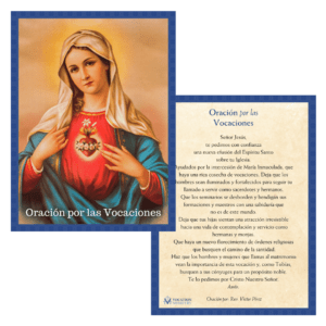 Tarjeta de Oración — Oración del Inmaculado Corazón por las Vocaciones (Paquete de 50)