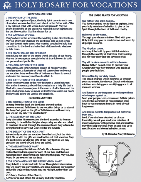 Vocations Examples Eucharistic Adoration for Vocations - Vocation Ministry