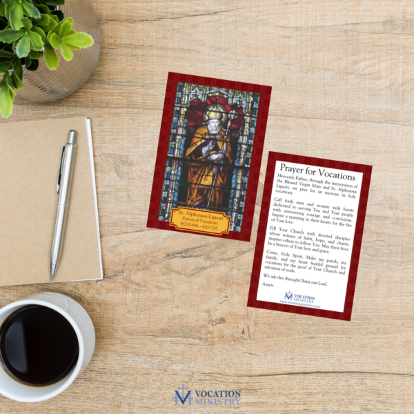 Prayer Card- Saint Alphonsus Liguori Prayer for Vocations (Pack of 50) - Image 2