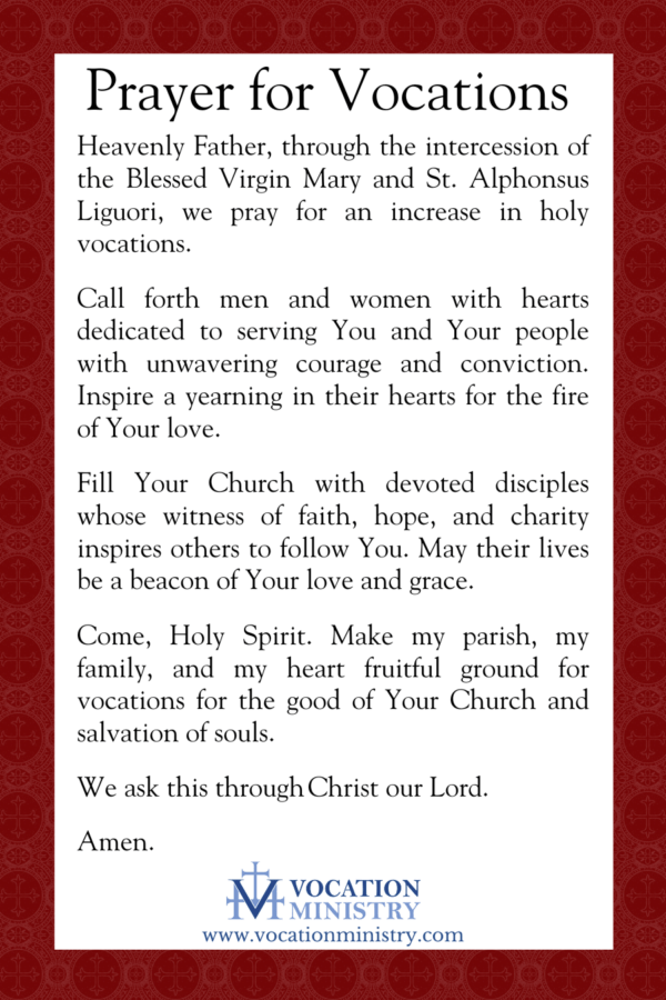 Prayer Card- Saint Alphonsus Liguori Prayer for Vocations (Pack of 50) - Image 4