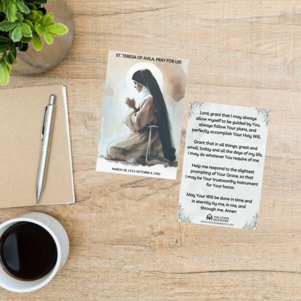 St. Teresa of Avila Prayer Card - Image 2