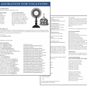 Adoration for Vocations Worship Aid